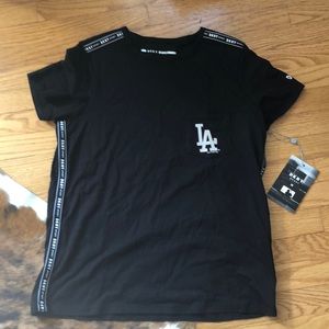 DKNY LA Dodgers Women’s MLB Black Tee Shirt Small